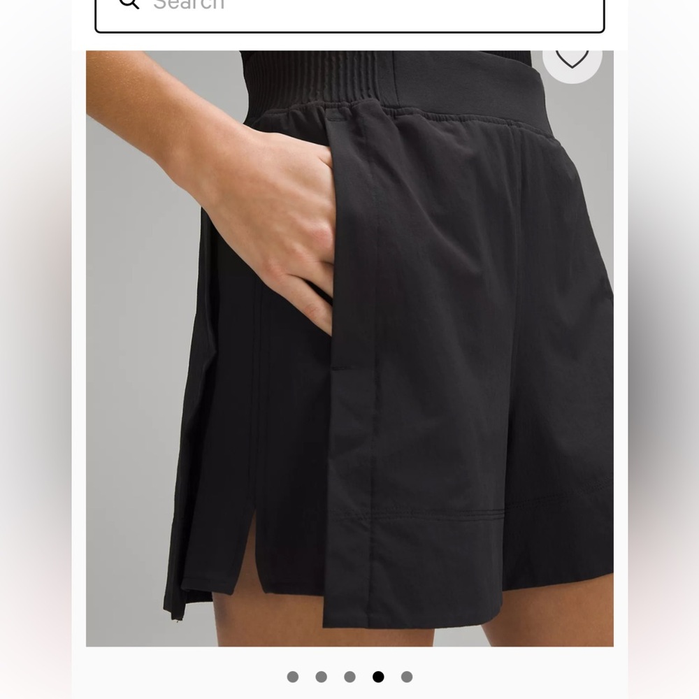 Lululemon stretch woven black shorts